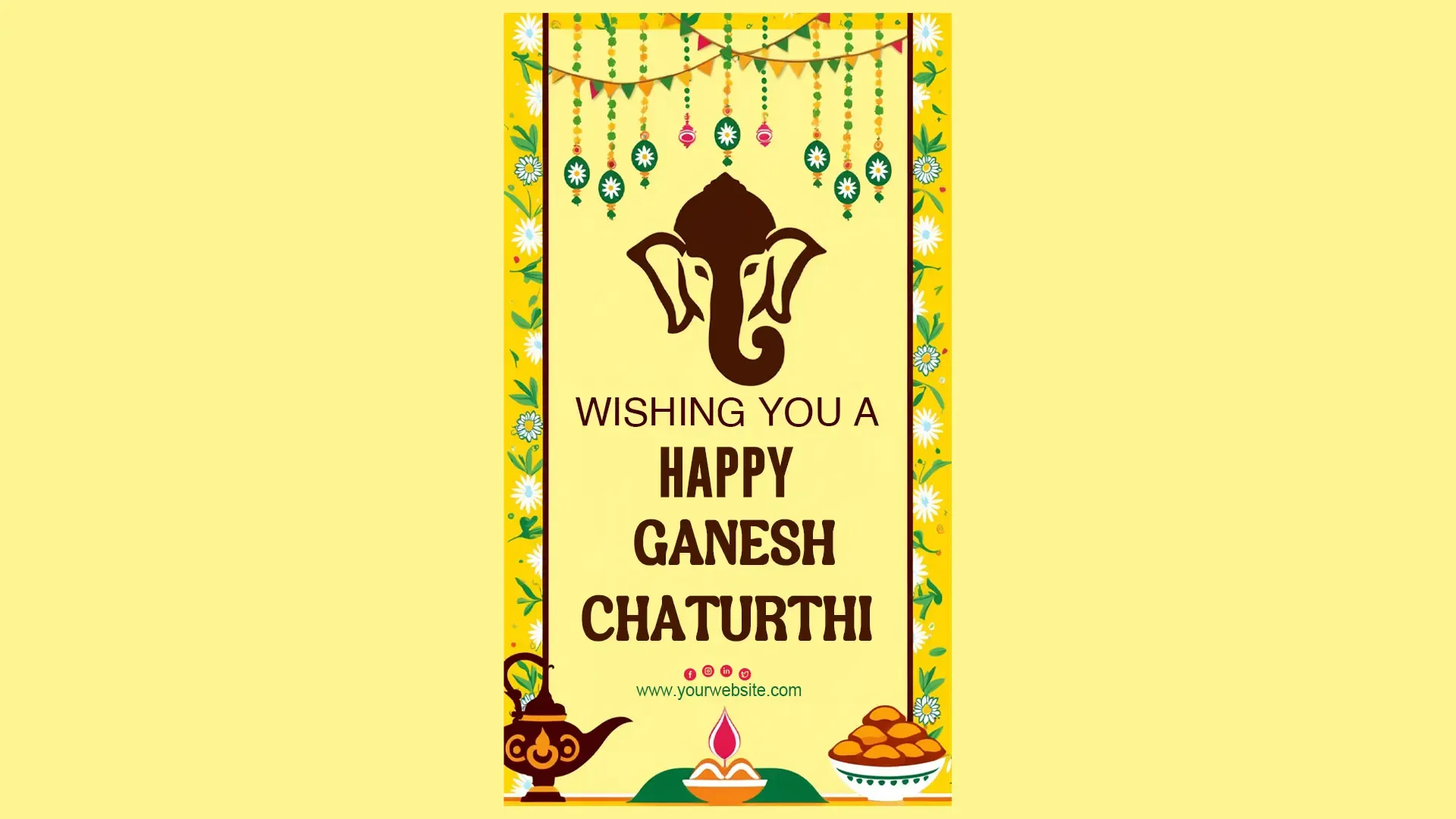 Happy Ganesh Chaturthi E-Card Instagram Story image